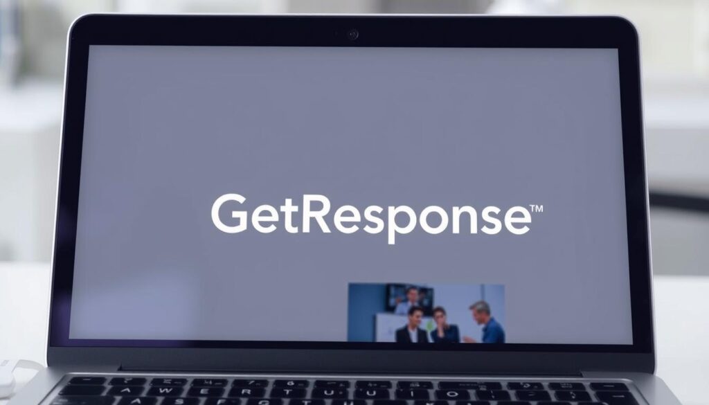 Ein Bild von GetResponse-Logo oder einer GetResponse-Anwendung auf einem Laptop
