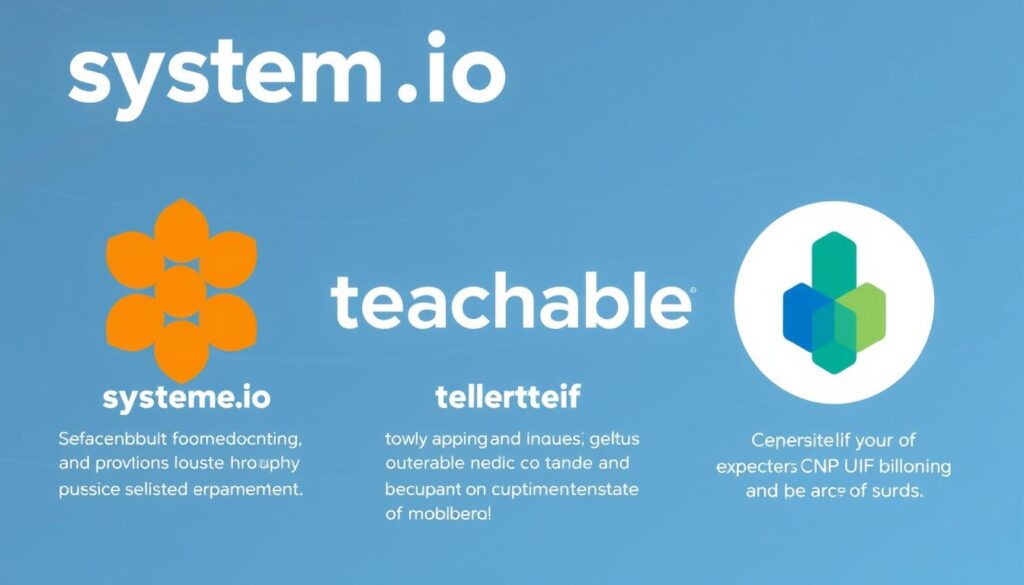 Ein Bild von Systeme.io, Teachable und Thinkific