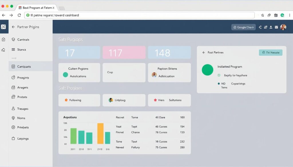 Ein Bild von einem Partnerprogramm-Management-Dashboard auf Systeme.io