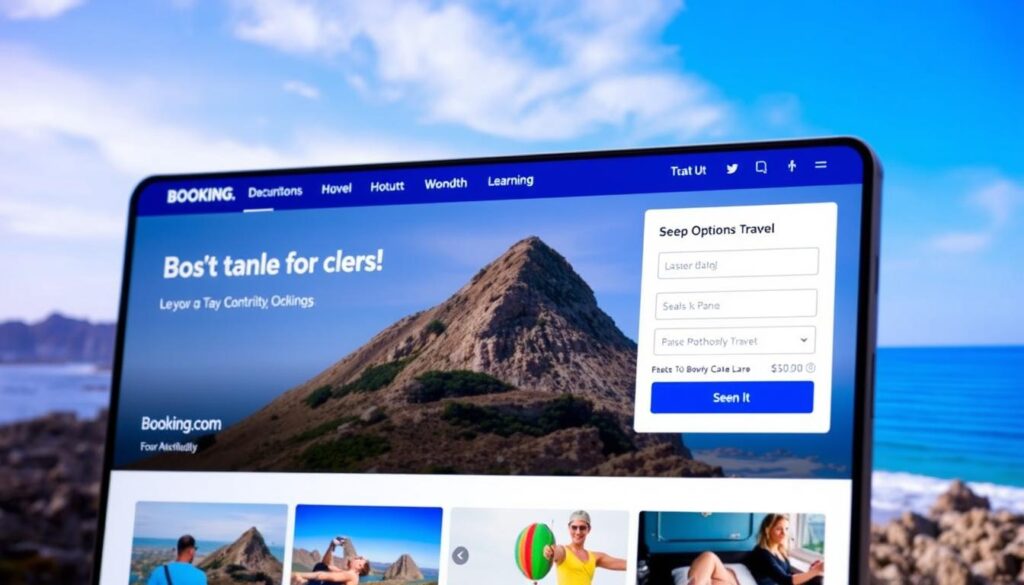 Ein Bild von Booking.com Homepage