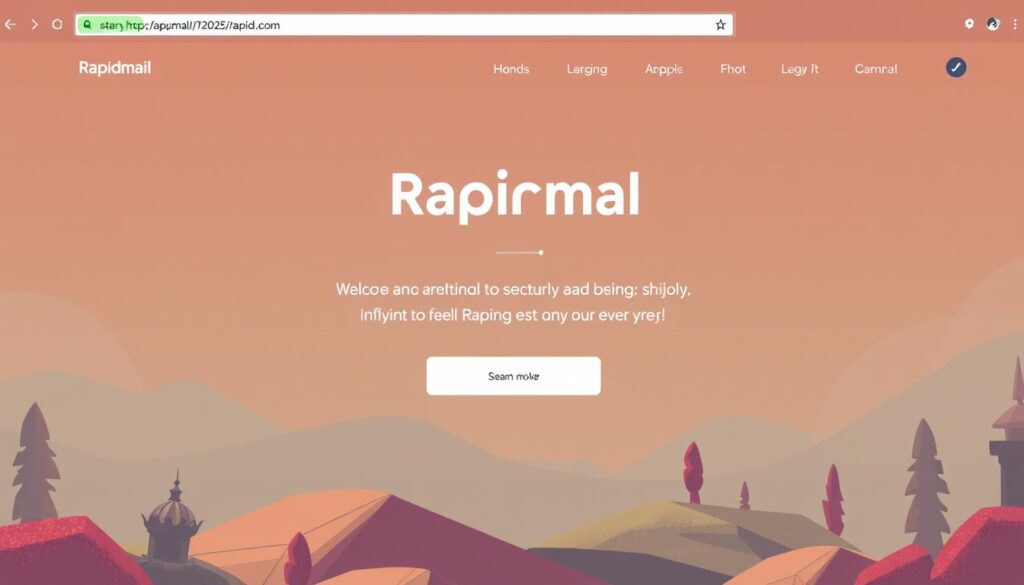 Ein Bild von der Rapidmail-Startseite