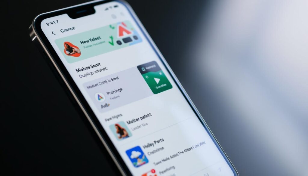 Ein Bild von einer App auf einem Smartphone