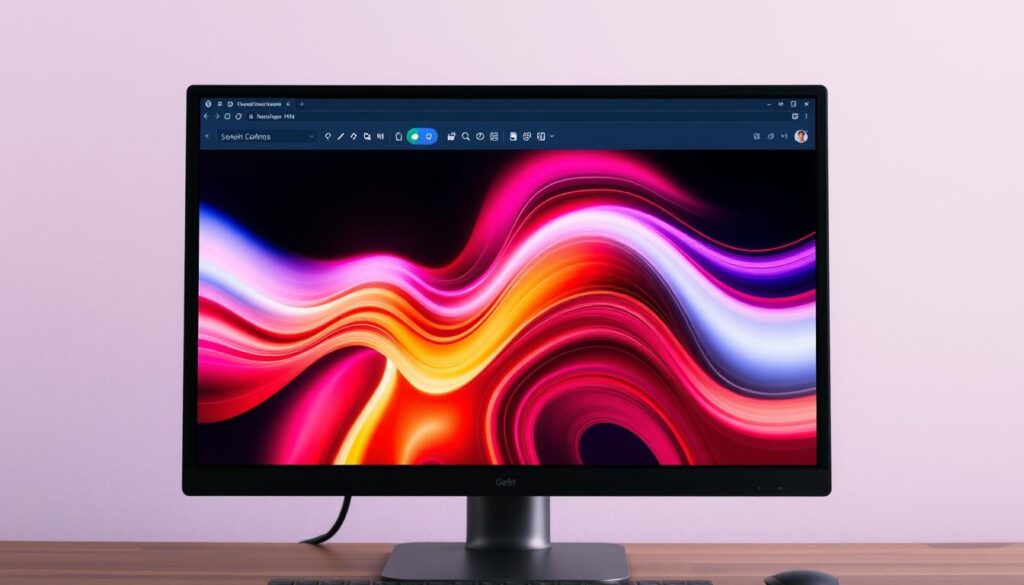 Ein Bild von einer digitalen Vorlage auf einem Computer