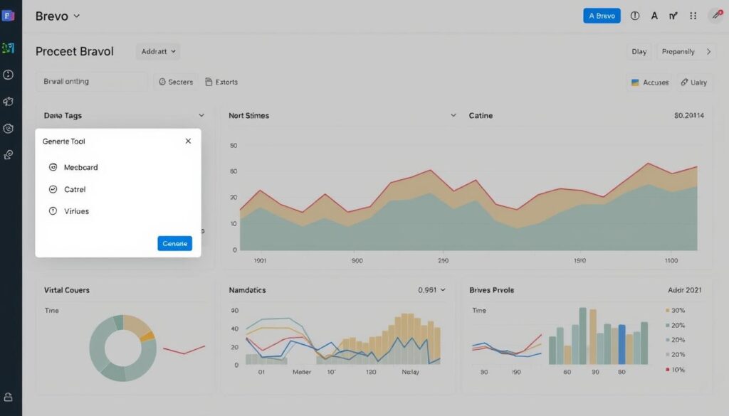 Generieren Sie ein Bild von einem Dashboard des Brevo-Tools