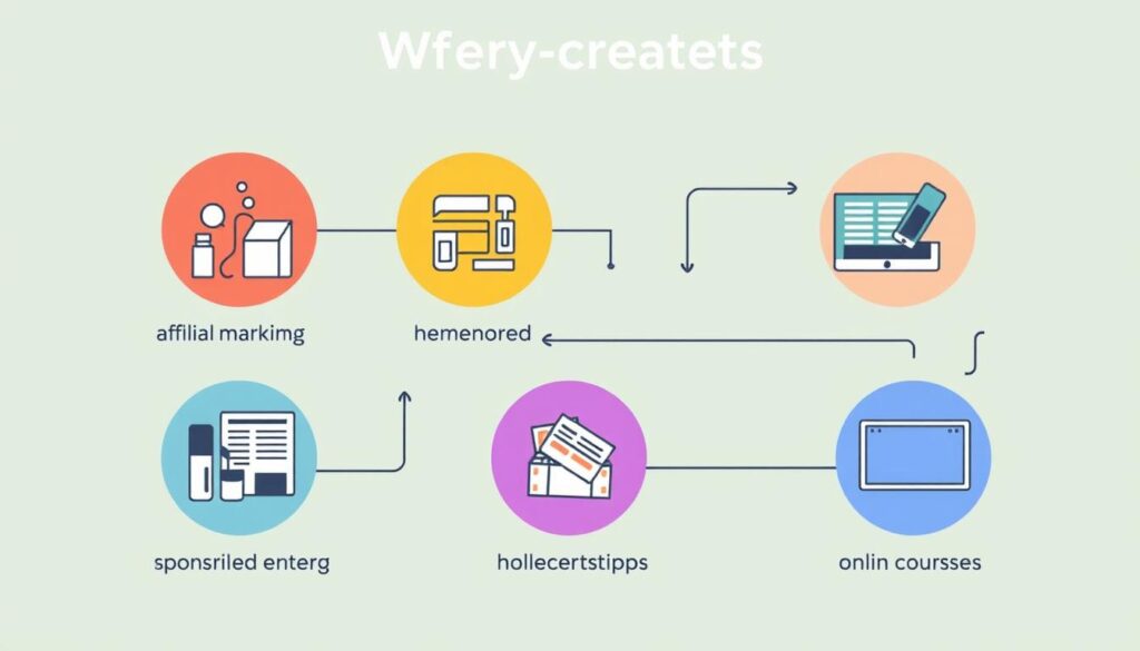 Verschiedene Einnahmequellen für Content Creator neben Affiliate Marketing